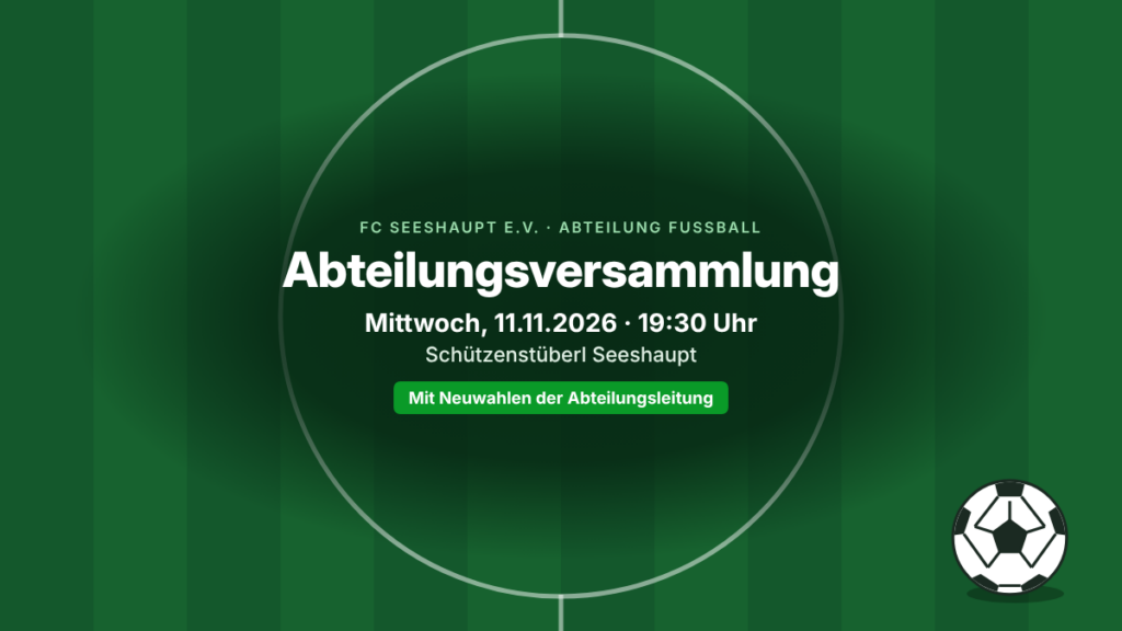 Abteilungsversammlung Fußball am 11. November 2026